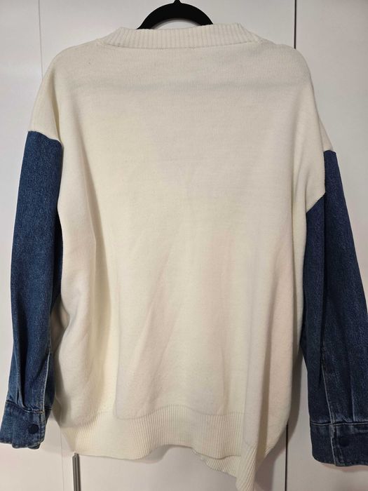 Жилетка с дънкови ръкави