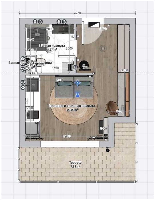 Продава се Едностаен апартамент в к.к. Слънчев бряг - 36 кв.м за 1056 €/кв.м - Снимка #1