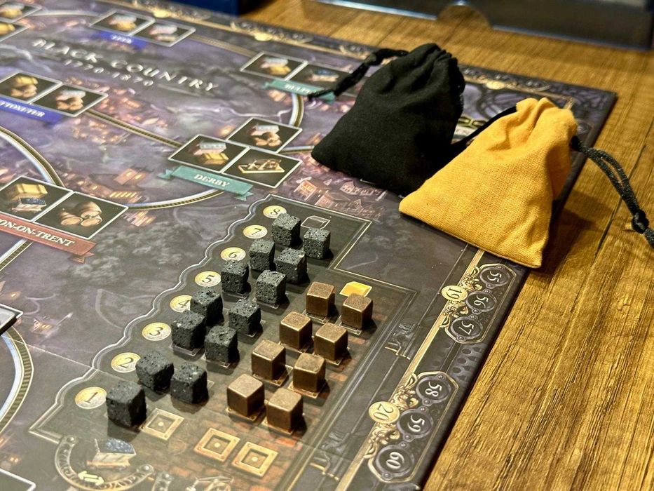 Oferta! Boardgame Brass Birmingham Deluxe + Extra Premium 3D/Metal/Box/Sleeves