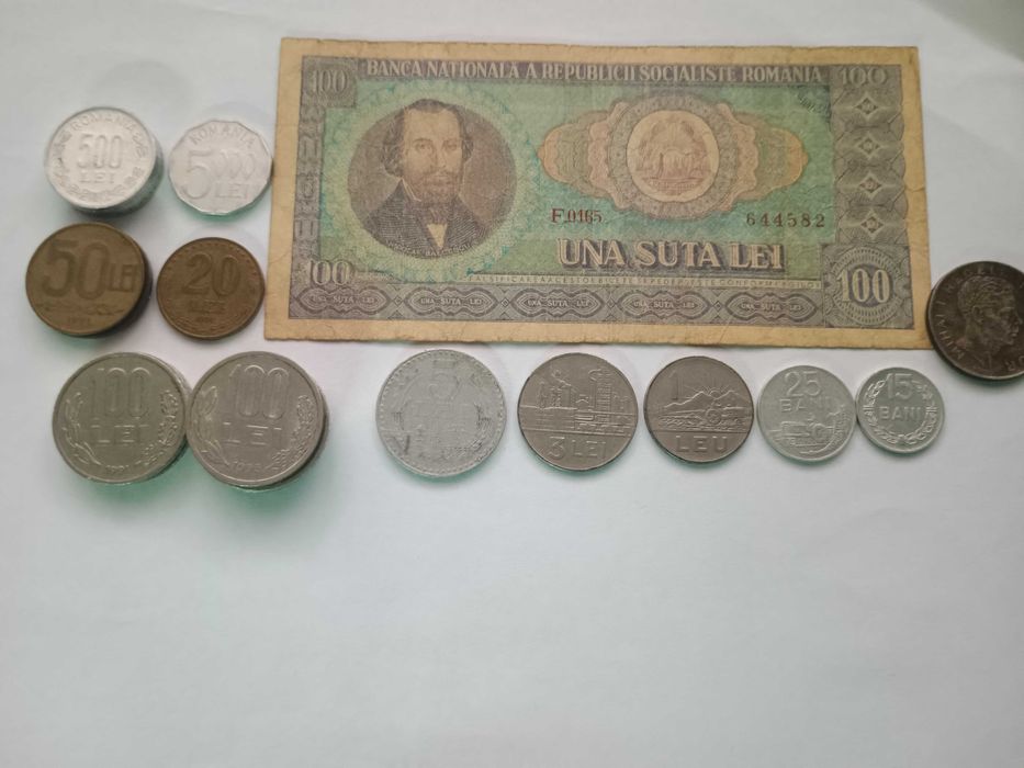colectie de monede romanesti vechi