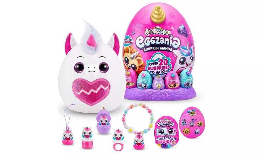 Плюшена играчка Рейнбоукорнс Голямо яйце с 20 изненади Rainbocorns