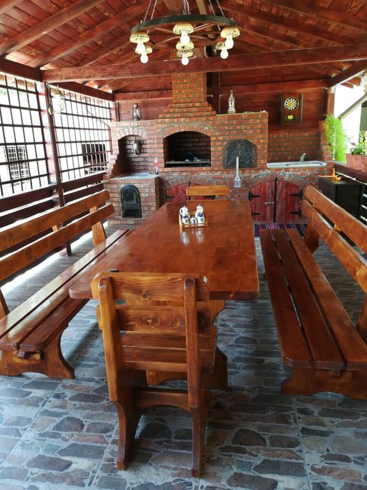 Masa cu banci si scaune pentru gradina,foisor,terasa