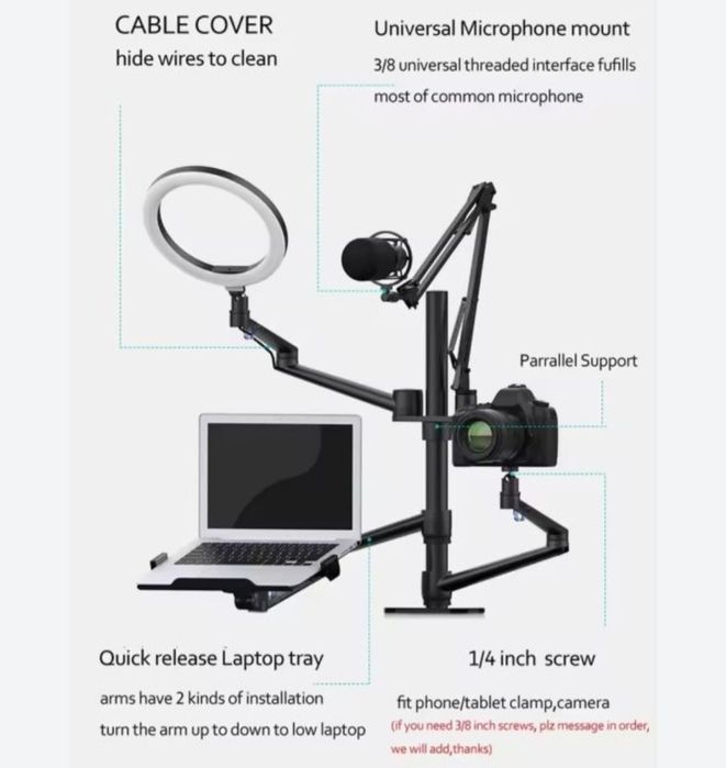 Selfie Desktop Live Stand Live 6 in 1 / Suport Laptop Camera Tableta