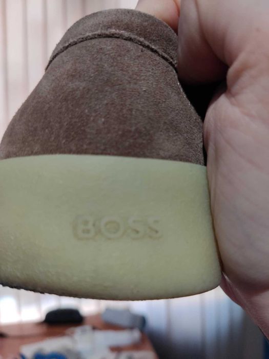 BOSS мъжки мокасини естествен велур, номер 41