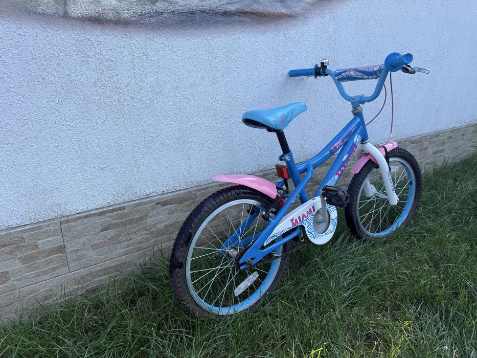 Bicicletă Miami fete 18” – albastru/roz