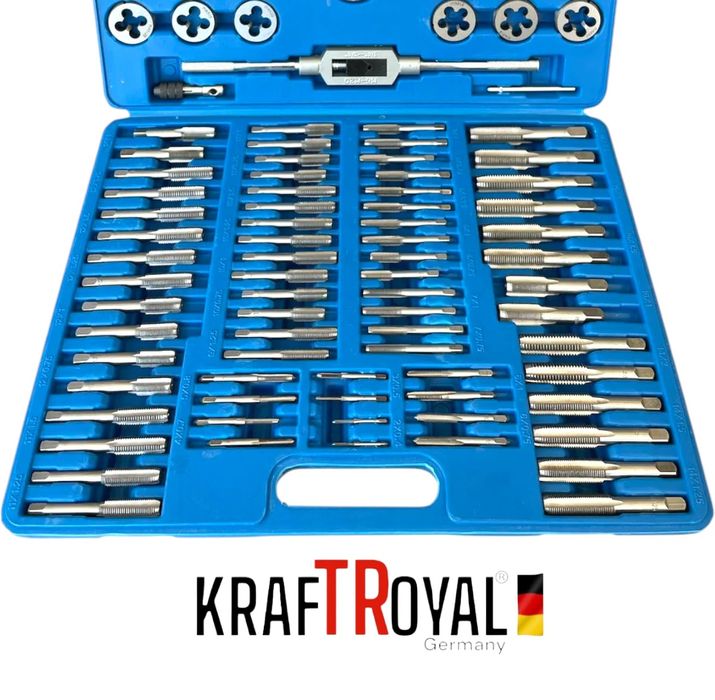 Метчици и Плашки 110 части KRAFT ROYAL М2-М18