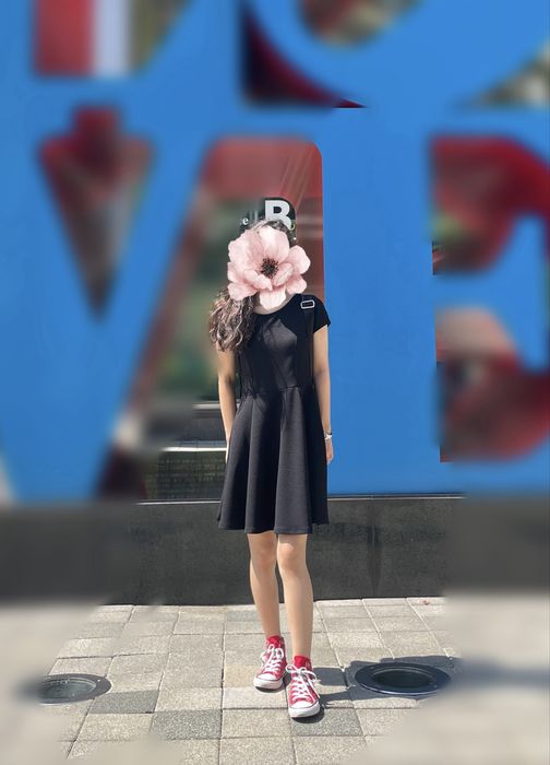 Платье (черное, по колено)