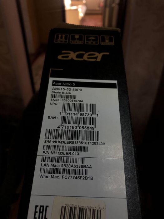 продам Acer Nitro 5 1050ti