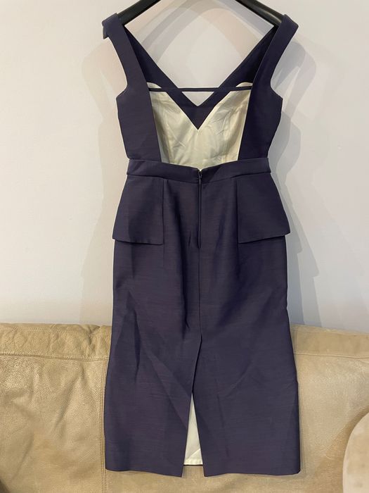 Costum mov Dsquared (rochie + sacou), 83% lână, mărime IT 44