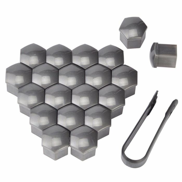 20 buc Capace Gri/silv pentru suruburi roti Diametru 17, 19, 21mm. Noi