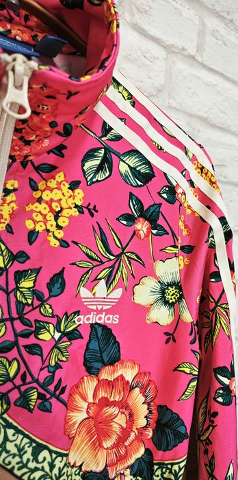 Adidas Оригинална Флорална дамска горница / яке / суичър на цветя размер S