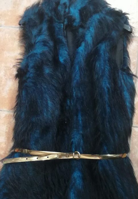 Пухен  елек с колан