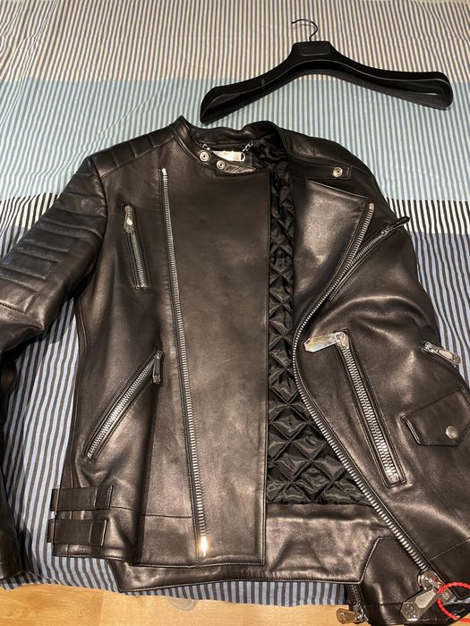 Geacă piele naturala!Philipp Plein!nou!original!!!