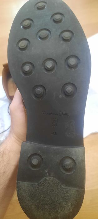 Мъжки кожени обувки - боти Massimo Dutti