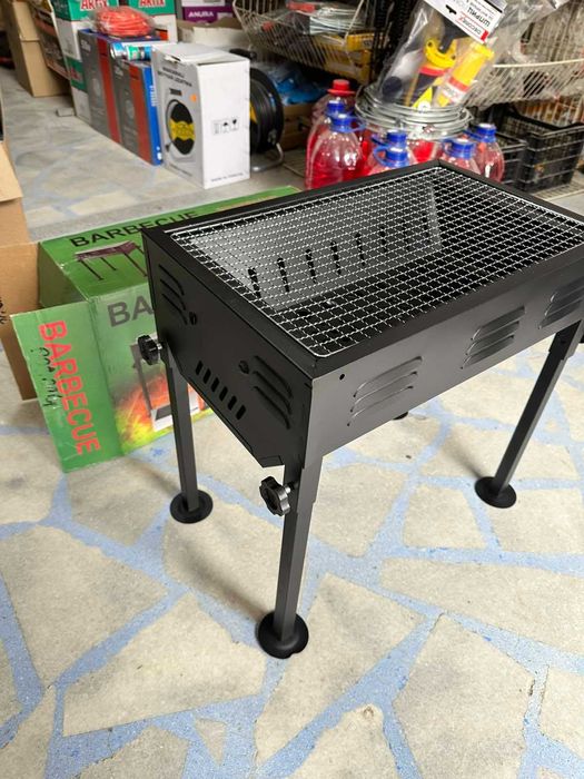 Преносимо сгъваемо барбекю скара с регулируема височина