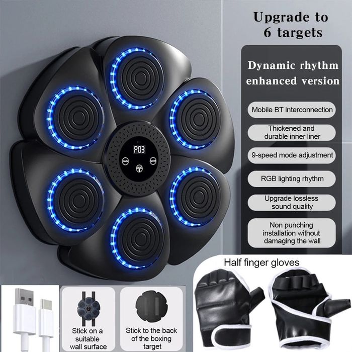 Умная музыкальная боксерская машина - настенный мишень с Bluetooth