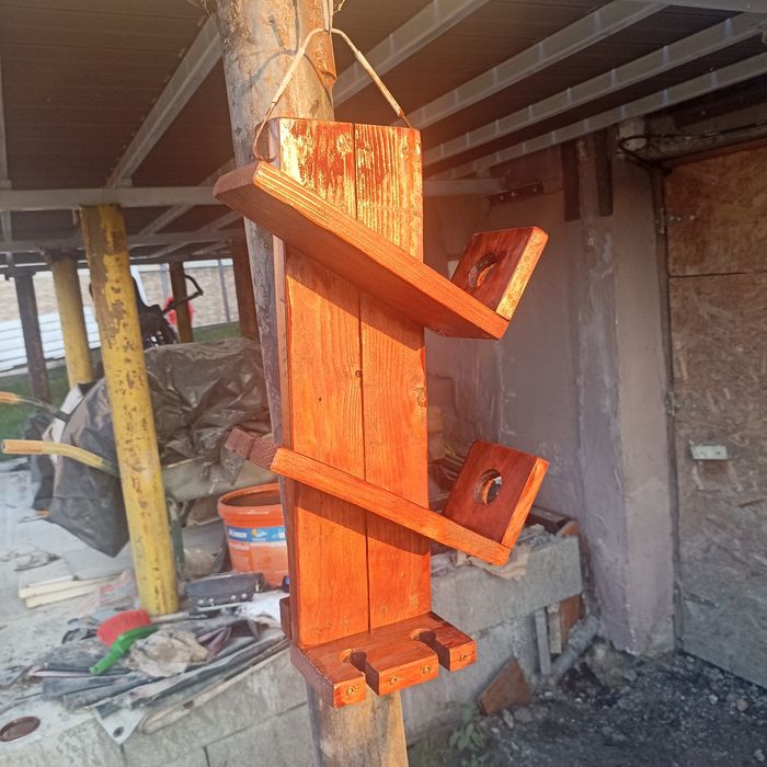 Suport sticle vin rustic artizanal