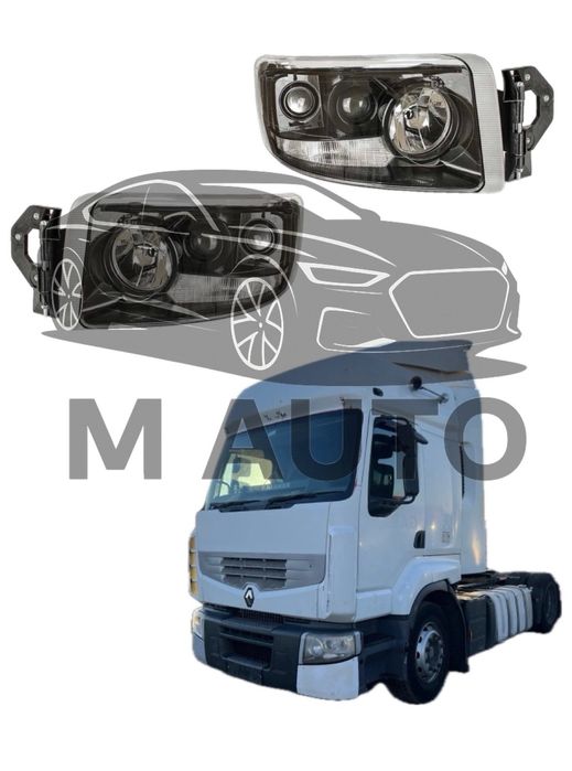 Фарове Фар за Рено Премиум / Renault Premium (2007г + )ЧЕРЕН