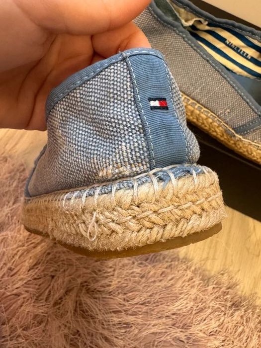 Espadrile Tommy Hilfiger bleu ciel / baby blue mărimea 36 (23 cm)