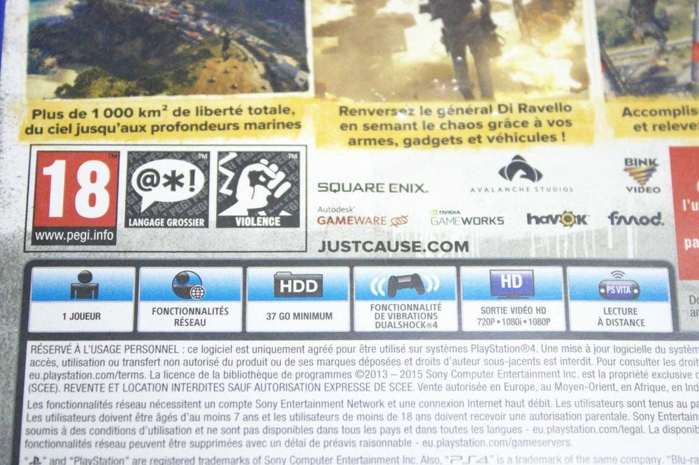 Just Cause 3 PS4 PlayStation 4