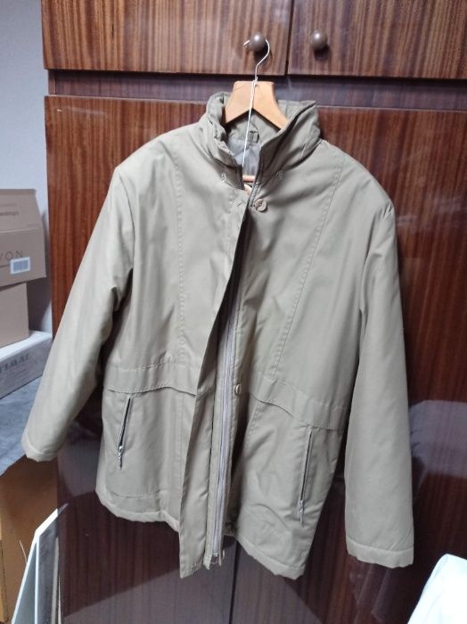 Зимно яке шуба маслено зелена XL