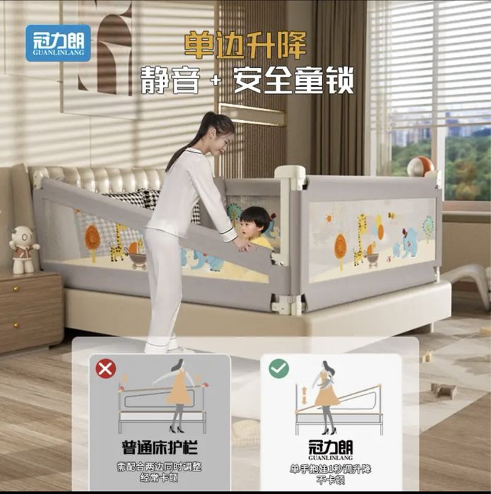 Защитные бортики на кровать для малышей