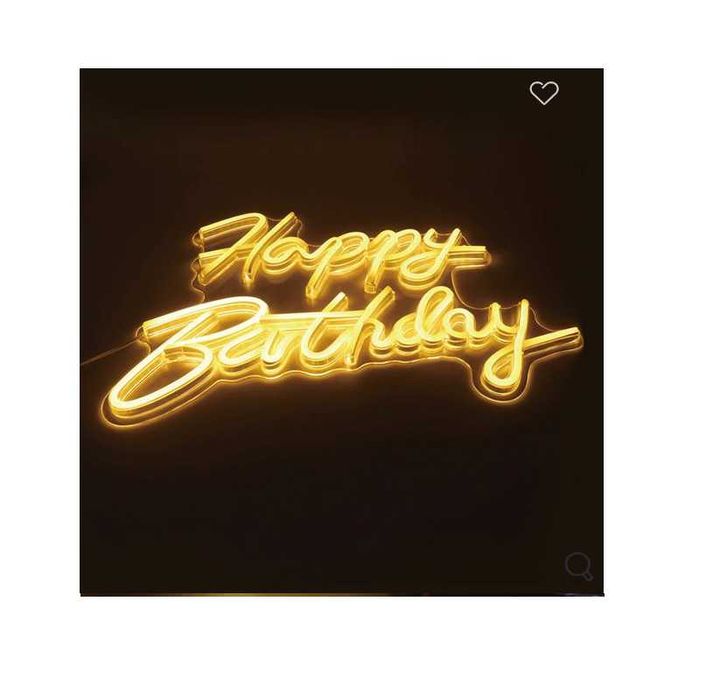 Светещ панел Mercado Trade, LED неонов "Happy Birthday" и "Welcome"