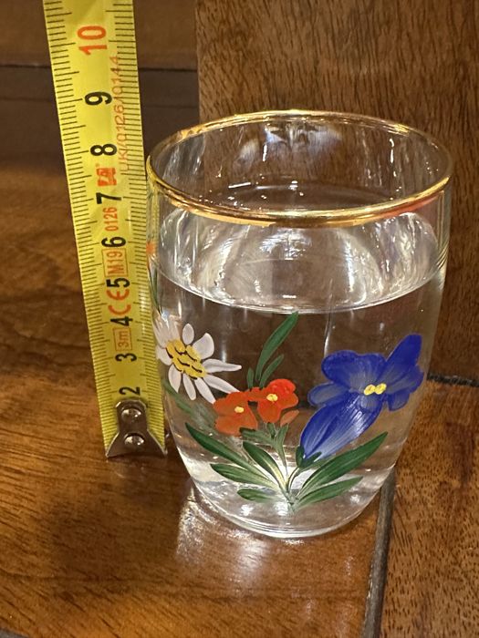 Set superb/6 pahare original pictate manual/țuica - 100 ml