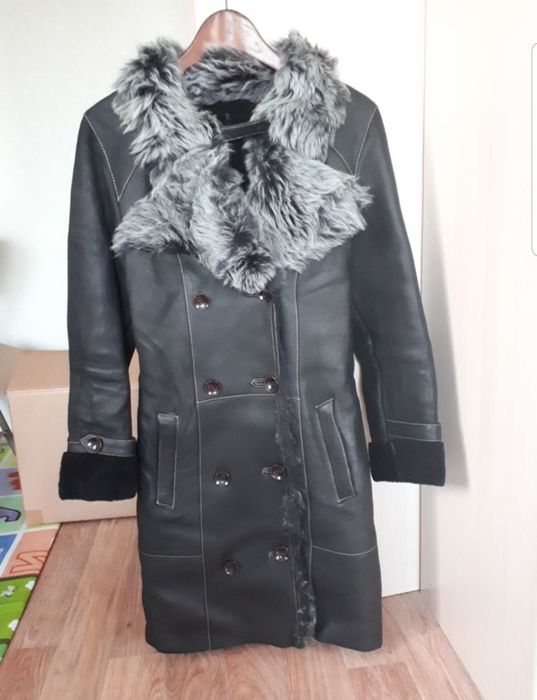 Женская натуральная кожаная дубленка, р.44-46 (М)