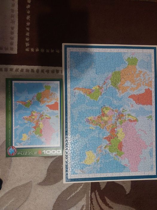 Пъзел 1000 части - карта на света