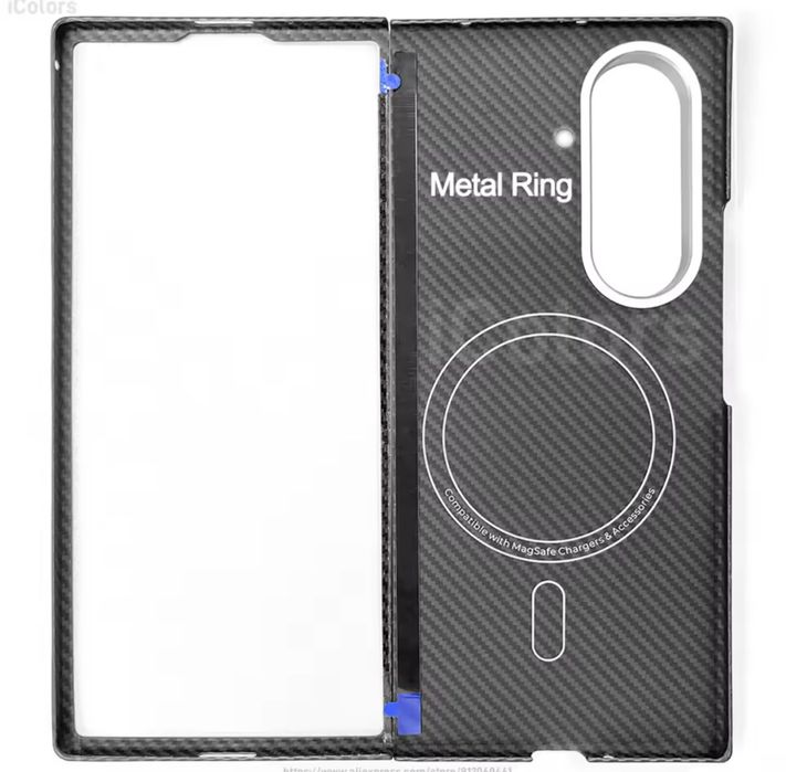 Samsung Z FOLD 7 - Husa Ultra Slim Fibra de Carbon Neagra