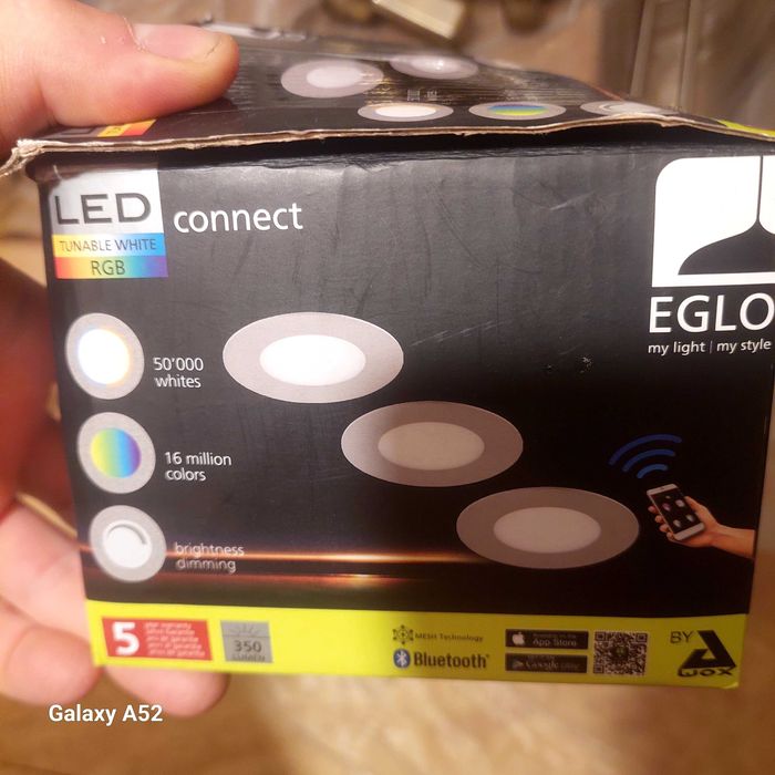 3 spoturi EGLO my light cu telecomanda noi