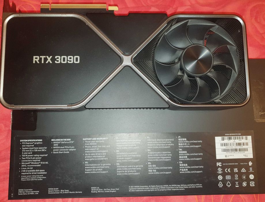 Placa nVidia RTX 3090 Founders Edition ca noua