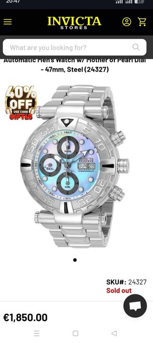 Invicta Reserve Automatic Chronogra Sellita sw500ph