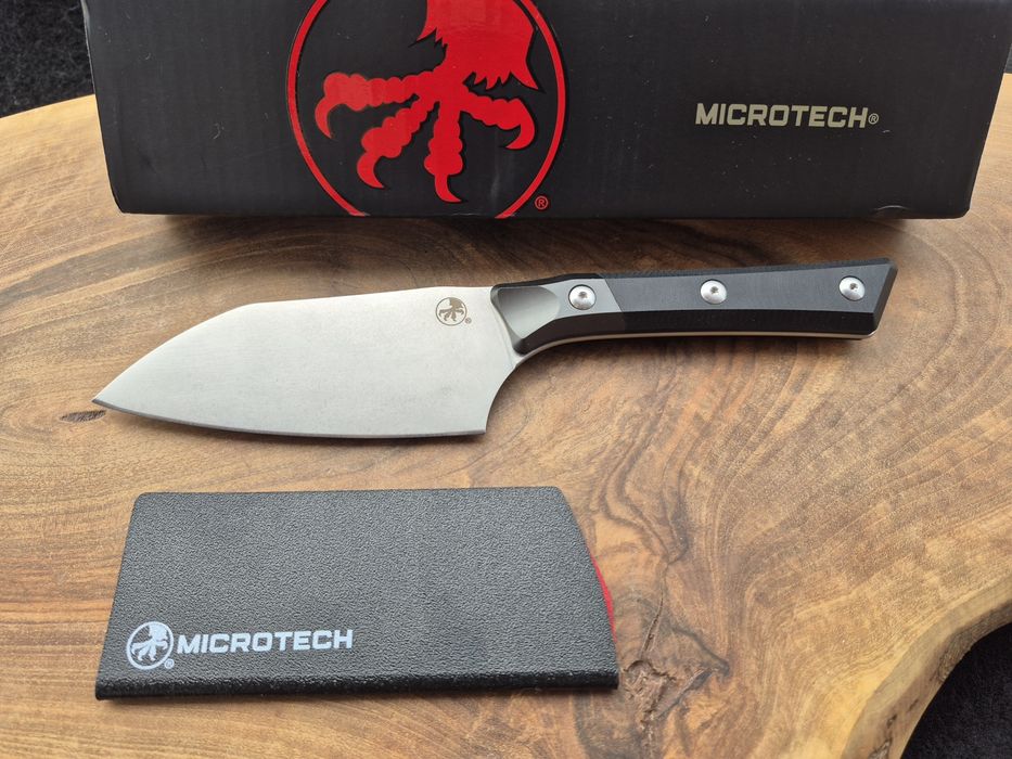 Фиксиран нож Microtech Santoku 3200-10BK,фултанг,G10