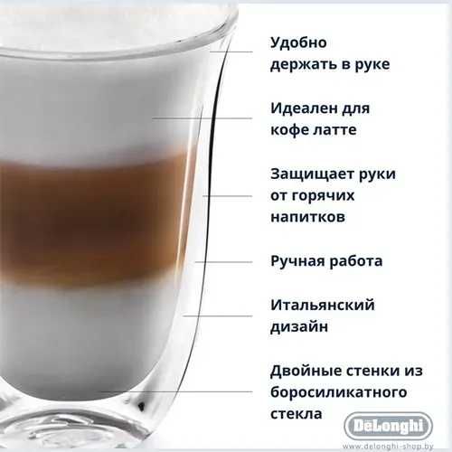 DeLonghi набор стаканов Latte Macchiato DLSC312