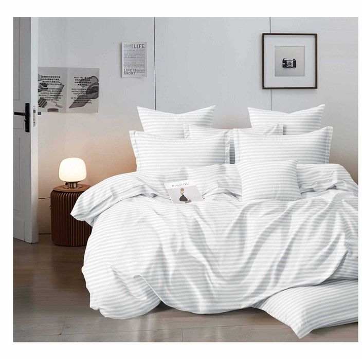 Set lenjerii de pat de una sau 2 persoane bumbac 6 piese