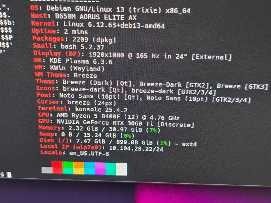 Системный блок Ryzen 5 8400f/3060 ti/32gb/3tb
