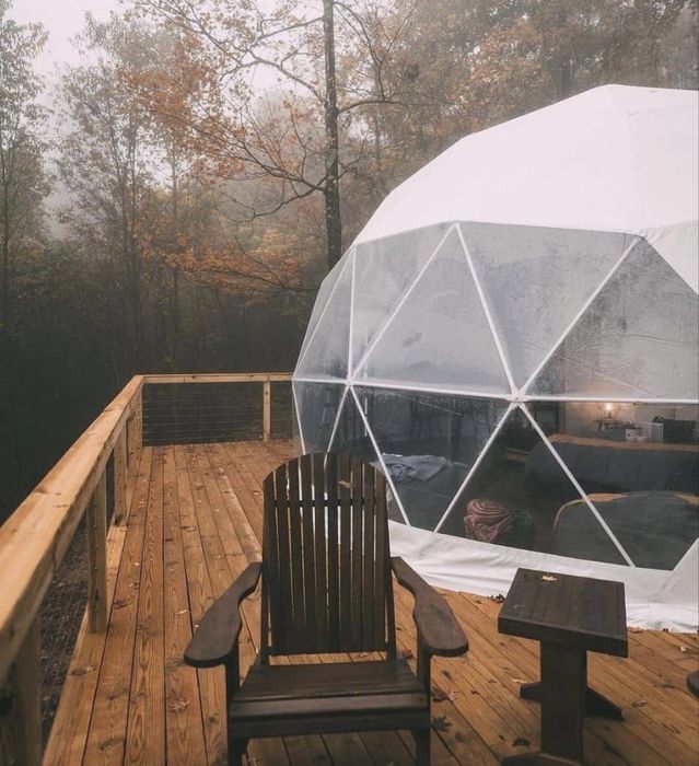 Igloo Geodezic 30mp, 4 Anotimpuri, Diametru 6m, dotat complet