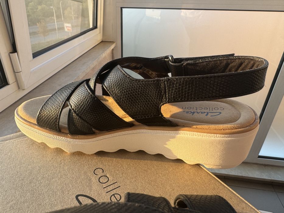 Продавам чисто нови дамски сандали ест. кожа Clarks Jilian Spring