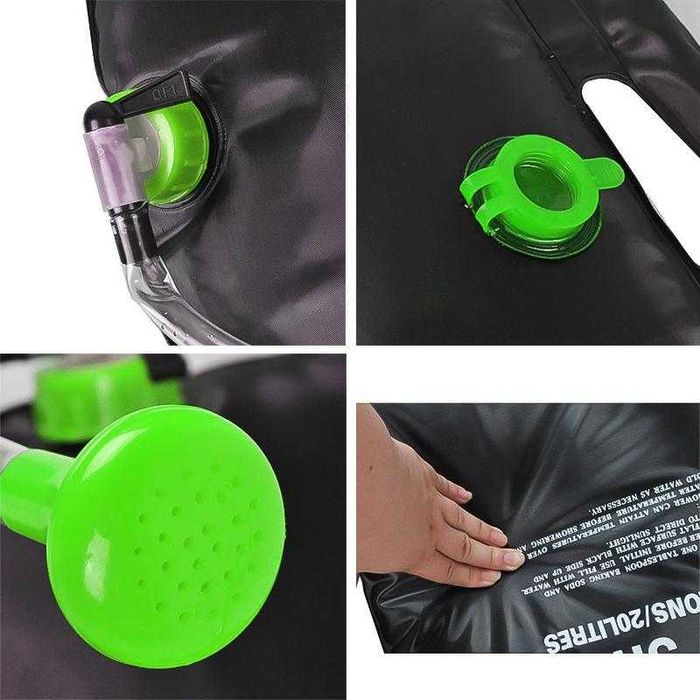 Летен соларен душ за къмпинг 20 литра, идеален за плаж, кола, Trizand