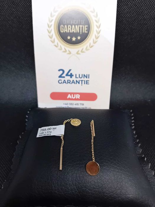 Cercei aur 14k 1.51g (B.32997.5 AG31 Barboi) Garantie 2 ani!