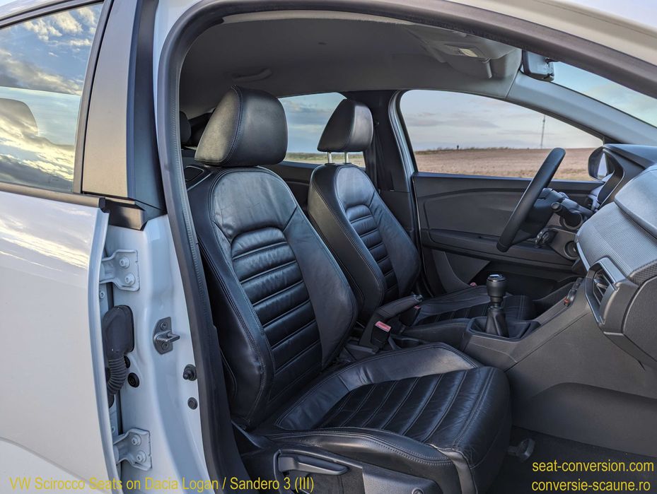 Sistem adaptare scaune de VW Scirocco pe Logan Sandero 3 III 2020 +