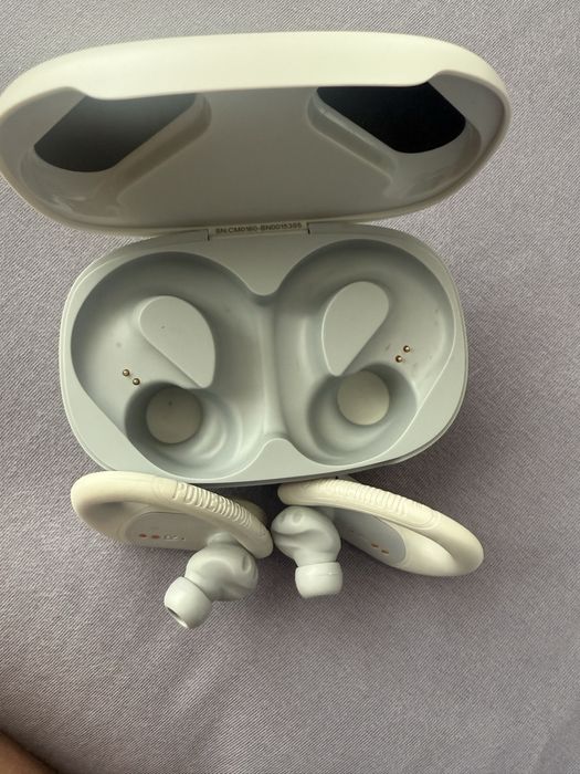 Безжични слушалки JBL - Endurance Peak 3, TWS, бели/сиви