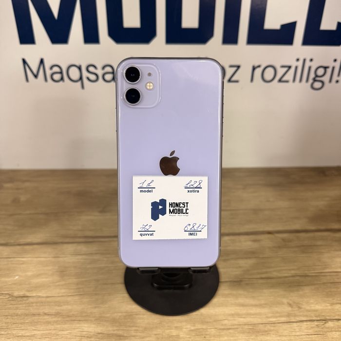 Iphone 11 128gb 72% purple Nasiya bor
