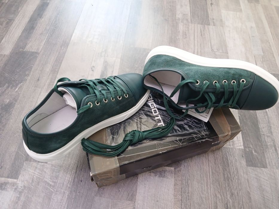 Sneakers verzi piele Bigotti