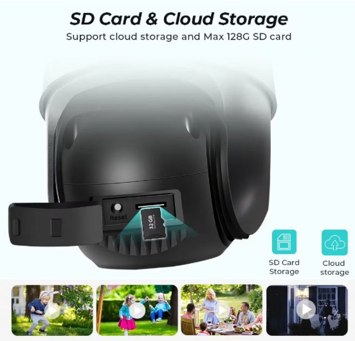 Камера за наблюдение 4K Ultra HD,8MP,датчик за движение,нощно виждане,