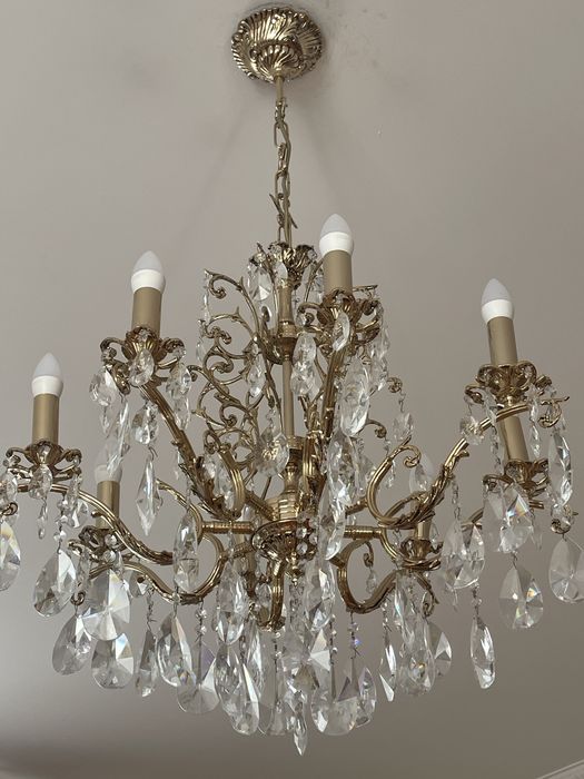 Продам чешскую люстру , оригинал, хрусталь