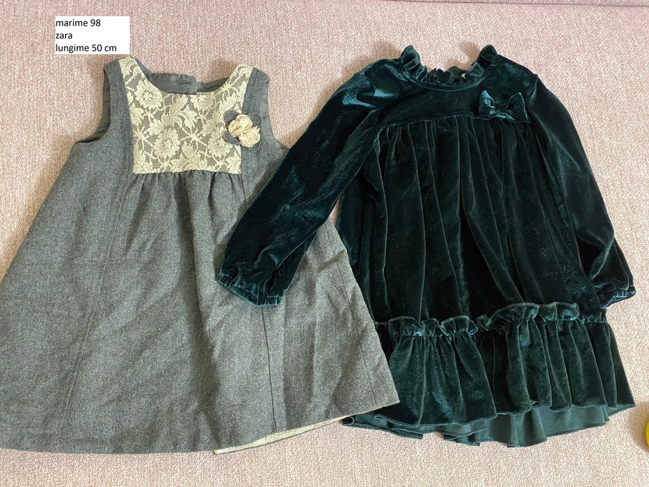 Rochie marime 92-98 copii fete ocazie craciun eleganta zara catifea