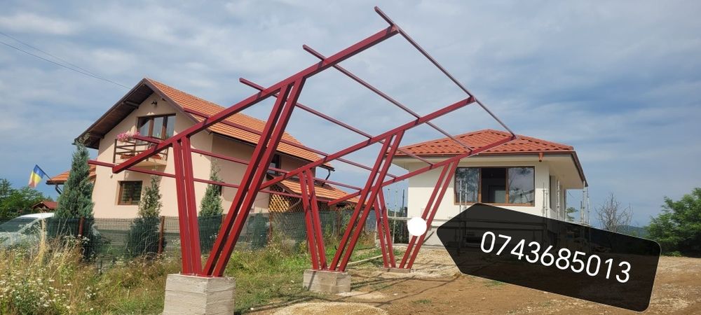 Pergola auto, carport suport panouri fotovoltaice